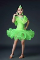 Nouvelle robe de danse latine à franges pour filles, idéale pour les compétitions et les spectacles