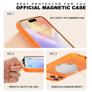 Custodia Magnetica in <span class=keywords><strong>Silicone</strong></span> Liquido Antiurto per <span class=keywords><strong>iPhone</strong></span> 17 Pro Max, <span class=keywords><strong>iPhone</strong></span> 17 Air, 16 Plus, 15, 14, <span class=keywords><strong>13</strong></span>, 17 Pro - Product Image 5