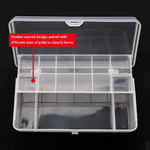 Box004 21*10.5*4.2cm hai tầng bay câu cá thu hút Hộp nhựa lưu trữ trường hợp thu hút muỗng Móc Mồi giải quyết kết nối hộp lưu trữ - Product Image 2