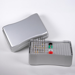 Caja de esterilización para fresas dentales Teng Sheng, estuche grande de almacenamiento de agujas de aleación de aluminio para limpieza y relleno de equipos dentales - Product Image 1
