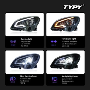 Feux de voiture TYPY pour W204 2007-2011, phare avant à LED complet, projecteur, feux de jour, clignotants pour W204, phares LED neufs 6000k Col - Product Image 5