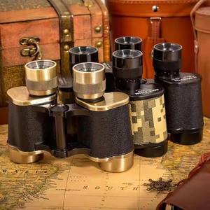 Télescope d'extérieur en laiton métallique haute puissance 8x30 jumelles en cuivre fin de style soviétique HD russe pour l'observation du camping et des voyages - Product Image 5