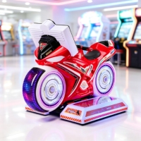 Simulateur de course de moto LED interactif à monnayeur pour usage en salle de jeux intérieure