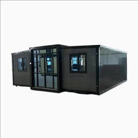 Maison préfabriquée de luxe extensible en conteneur, design moderne, cabine mobile pour hôtel et complexe hôtelier