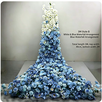 Support de décoration floral moderne en cascade de roses artificielles en soie de haute qualité pour mariage, hôtel, salle de banquet, chemin de table d'anniversaire