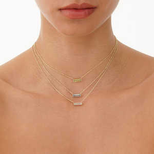 फैशन के पीतल ने 18k सोने के जेम्स्टोन का हार, महिलाओं के प्राकृतिक पत्थर के पेलेंट हार के आभूषण - Product Image 5