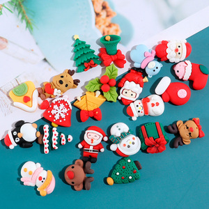 Décorations de Noël en résine EVA pour coques de téléphone, accessoires DIY, Père Noël, sapin, bonhomme de neige, renne - Product Image 2