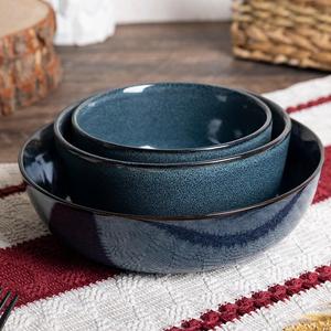 Service de vaisselle écologique de luxe nordique moderne glaçure réactive bleue en céramique pour le commerce électronique et les magasins chauds - Product Image 3
