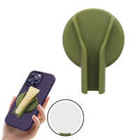 Étui en silicone pour brillant à lèvres avec support de lèvre adhésif au dos pour iPhone et Android Étui pour baume à lèvres (brillant à lèvres non inclus)