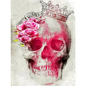 Bloem Keizerskroon Skull Volledige Boor 5D Diamant Schilderij Diy Fashion Home Decor Custom Diamant Schilderij Hand Borduren Kit