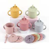 Nouvelle conception, sans BPA, écologique, vaisselle en silicone pour bébé, bols d'alimentation pour bébé avec ventouse, ensemble de bols pour tout-petits
