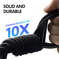 Câble de données USB vers Type-C tressé en nylon de haute qualité, respectueux de l'environnement, avec charge rapide, 1 mètre, sans coque, pour utilisation avec appareil photo