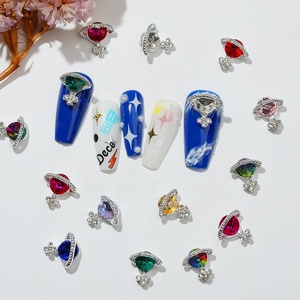 Qianya <span class=keywords><strong>2022</strong></span> Happy Planet Nail <span class=keywords><strong>Tendance</strong></span> 3D Diamant Décoration Alliage Nail Charmes Autocollants & Décalcomanies - Product Image 3