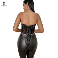 Corset sans bretelles en dentelle florale respirante pour femmes haut tubulaire en maille respirante avec bustier grande taille tissu en maille Sexy transparent