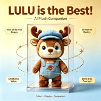 Jouet en peluche interactif intelligent en forme de renne, animal en peluche AI parlant et dansant, peluche douce, décoration de Noël, cadeau