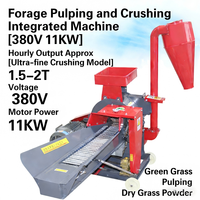 Broyeur de paille et de fourrage multifonctionnel motorisé de qualité supérieure pour équipement agricole, batteuse à herbe, coupe-paille ultra-fine 11-15 kW