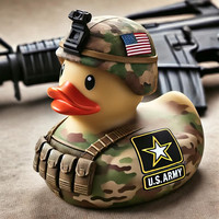 Canard en résine militaire amusant, statue de canard en uniforme des forces armées, décoration de jardin, cadeau artisanal pour la maison