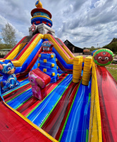 Commercial le chien-jouets de patrouille château gonflable de rebond gonflable videurs de toboggan combo gonflable châteaux de saut pour les enfants