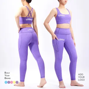 Moda Ropa De Yoga koşu egzersiz kıyafeti atletik giyim spor Legging seti Fitness & Yoga kıyafeti Yoga kıyafeti üst spor giyim