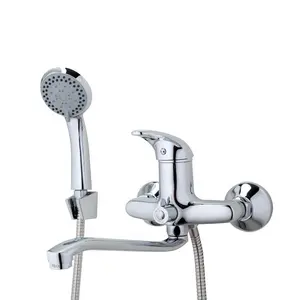 FRAP 300mm tuyau de sortie robinet de douche de bain chromé robinets de salle de bains en laiton avec pomme de douche ABS robinet de baignoire F2203