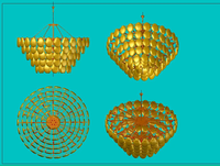 Lustre suspendu personnalisable en forme de fleur nordique, options de taille et de couleur disponibles pour restaurant, centre commercial, hôtel, hall