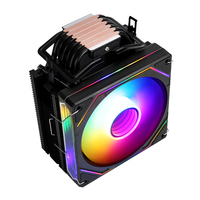 QiuzAim refroidisseur d'air CPU éclairage rvb efficace 4/6 refroidisseur de tour de caloduc pour LGA 2011-3/AM5 ventilateur PWM silencieux 120mm pour ordinateur PC