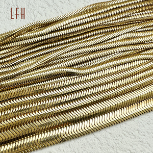 제조업체 18k 순금 주얼리 헤링본 체인 목걸이 스네이크 체인 사우디 골드 주얼리 전당포 가능 18K 진짜 금 주얼리 18k - Product Image 4