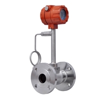 Medidor de flujo de vapor de gas por precesión de vórtice para agua líquida sanitaria industrial de China, medidor de remolino sumergible 485 enchufable OEM para fluidos y aire