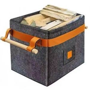 Échantillon Gratuit Sac de Rangement pour Bois de Chauffage en Feutre avec Poignée en Bois Personnalisée, Grande Capacité, Sac de Transport pour Bois, Sac de Transport pour Bûches - Product Image 2