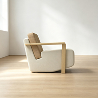 Fauteuil individuel de luxe léger style nordique, canapé d'appoint moderne en tissu pour la maison, le bureau et les hôtels, personnalisable