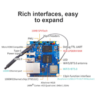 Orange Pi Zero 3 Development Board Allwinner H618 WiFi5 + BT 5.0 1 2 4 GB RAM Options Case Fan Heatsinks Power Supply Included