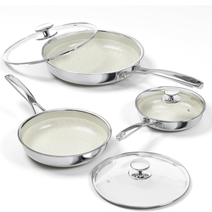 High Quality 3 Layers Stainless Steel Saute <b>Pan</b> Triply Stainless Steel Frying <b>Pan</b> <b>Set</b> - Product Image 1