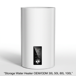 <span class=keywords><strong>Chauffe</strong></span>-<span class=keywords><strong>eau</strong></span> électrique vertical de <span class=keywords><strong>50</strong></span> <span class=keywords><strong>litres</strong></span> avec boîtier en plastique pour camping-car, voiture, extérieur et usage domestique - Product Image 1