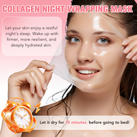 Masque Facial au Collagène Nuit Décollable Marque Blanche en Gros, Masque Nuit Hydratant au Collagène Coréen pour Soin de la Peau