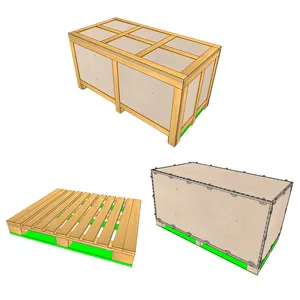 Hicas Hot Sale China Manufacture Crate Design Wooden product 3D/2D effect picture Dnew Software