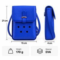 Sac bandoulière EVA pour téléphone 15x4x21cm, style urbain, pochette perforée, étanche pour voyage, shopping, vente en gros