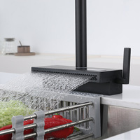 Robinet de cuisine monotrou en laiton avec affichage numérique, douchette extractible en céramique, eau froide et chaude, finition brossée rotative