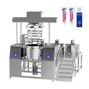 Máquina automática de emulsificação a vácuo para alimentos, sabonete líquido, batom, creme e pasta, homogeneizador