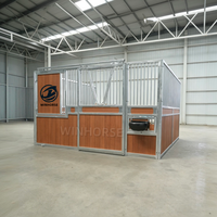Écurie modulaire pour chevaux, box à chevaux préfabriqué portable, abri pour chevaux en acier galvanisé, maison pour chevaux, équipement équestre, matériel agricole
