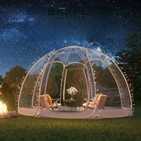 Dôme gonflable transparent pour l'observation des étoiles, tente dôme igloo pour les stations balnéaires et les espaces extérieurs pour les clients
