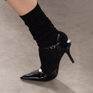 Sandales à talons fins pour femmes, à bout pointu, avec bride de cheville, couleur brillante, sexy, pour l'été, personnalisables, pour le bureau, escarpins pour femmes - Product Image 1