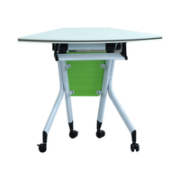 Table de formation pliable pour salle de classe, bureau de conférence, table de réunion mobile avec roulettes