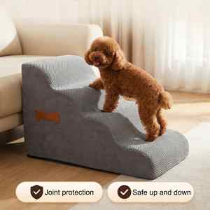 Escaleras para Mascotas, Rampa para Perros, 3 Escalones de Espuma para Subir a la Cama o Sofá, para Cachorros Pequeños, Antideslizantes, Venta al Por Mayor de Fábrica - Product Image 3