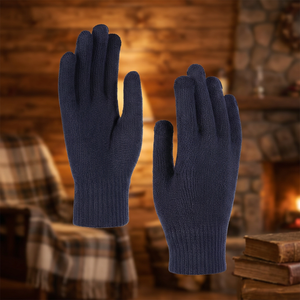Gants d'hiver pour hommes et femmes, à doigts entiers, antidérapants, en gel de silicone, avec poignets élastiques, thermiques, doux, en acrylique jacquard, pour le sport, le cyclisme, le ski - Product Image 3