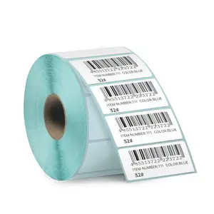 waterproof all sizes adhesive packing product barcode Labels Rolls printer thermal roll package sticker