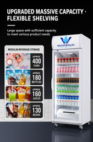 Réfrigérateur vertical commercial grande capacité à porte unique, refroidissement par ventilateur, pour boissons