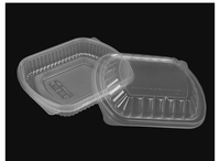 Boîte bento rectangulaire écologique, micro-ondable, jetable, à compartiments, en PP, pour emballages alimentaires à emporter