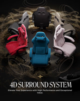 Silla de Juego al por Mayor, Económica, de Tela Transpirable, Giratoria 360°, Reclinable, Ergonómica, para Oficina en Casa, con Reposapiés