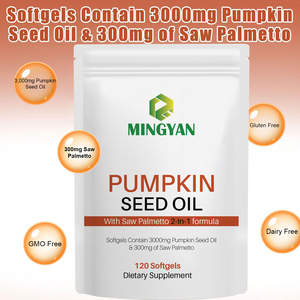 Suplemento de Apoyo a la Salud de la Próstata para Hombres OEM/ODM, Aceite de Semilla de Calabaza Natural y Saw Palmetto 2 en 1, Cápsulas Blandas Veganas para Adultos - Product Image 2