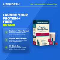 Poudre de protéines et de fibres solubles LIFEWORTH pour la nutrition quotidienne et le soutien digestif OEM